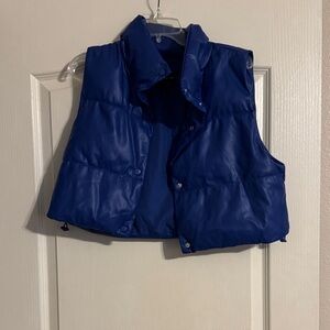 Love Tree Blue Puffer Vest